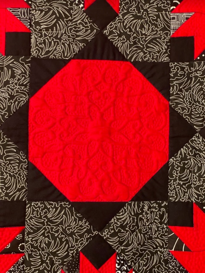 "Black and White and Red All Over" by Jan M. Hutchison and Mary Eilerts - Detail 3